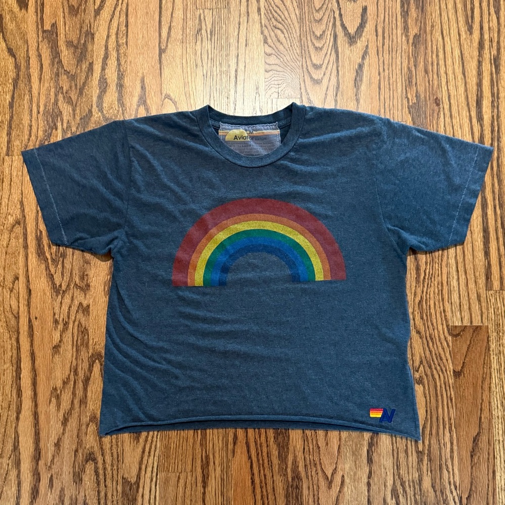 Aviator Nation Rainbow Tee size Medium